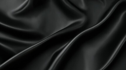 Obraz premium Luxurious black silk background with sheen, perfect for events, editorial, and premium content