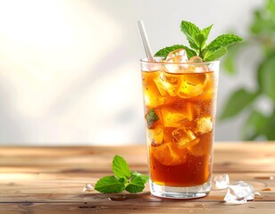 Refreshing Iced Tea with Mint A Cool and Delicious Beverage for Summer Days