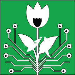Vibrant Circuit Bloom: Modern Tech-Inspired Botanical Illustration
Pastel Meadow Tech: Minimalist Plant Glyphs for Creative Projects