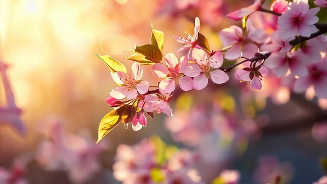 Eiffel Tower against the background of blooming flowers. Selective focus. Nature.