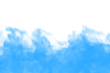 Blue watercolor splash isolated on transparent background