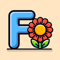 E for Egg. Cute vector illustration of a happy egg with a face and the letter E