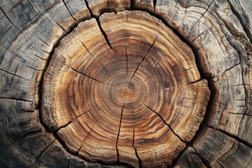 Fototapeta premium Rustic wooden table with cracks and knots