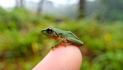 Paedophryne Amauensis Frog on Fingertip