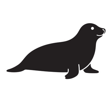 Baikal seal silhouette