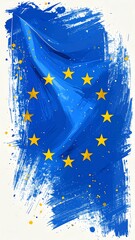 European flag, abstract style