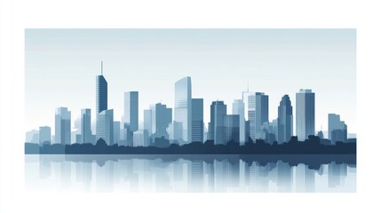 Naklejka premium Cityscape skyline panorama