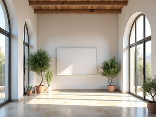 modern living room with a window