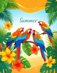 Tropical summer birds