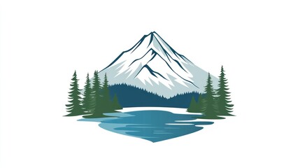 Mountain landscape illustration