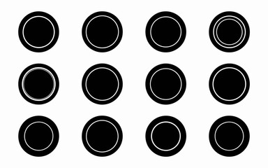 black and white buttons