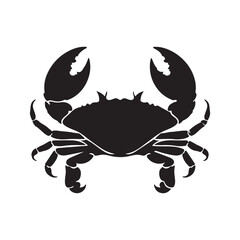 Crab icon silhouette illustration, seafood icon, crab icon silhouette black vector.ai