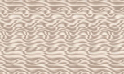 Abstract Soft Wavy Lines Seamless Pattern, Gentle Fur Texture Background