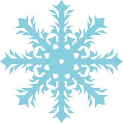 Obraz premium Snowflake Vector Illustration. Suitable for winter designs, Christmas and New Year cards, holiday decorations, patterns, and seasonal backgrounds. The modern design is suitable for print and digital p