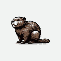 beaver logo design, vector illustration Canadian icon logo design concept. Beaver day illustration. Beaver Mascot Logo, Cartoon Beaver Mascot. line art beaver illustration
