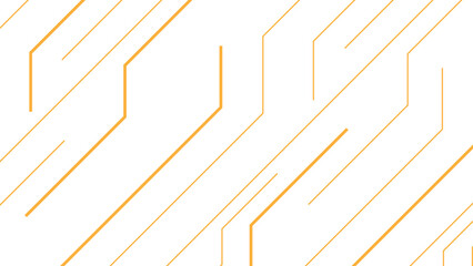 Abstract clean background featuring diagonal orange circuit-like lines. Thin geometric line with futuristic and digital network effect. Tech-themed visuals electronic circuit or data flow system.