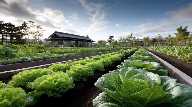 A Vibrant Vegetable Garden Breeding Hope for a Bountiful Harvest