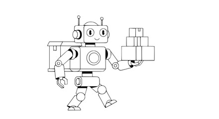 Fototapeta premium robot vector illustration
