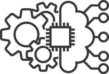 Obraz premium Machine Learning Algorithm Vector Icon