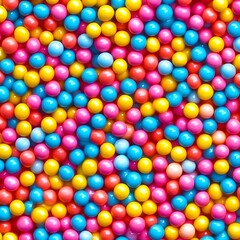 Fototapeta premium Colorful round sprinkles in a vibrant abstract pattern