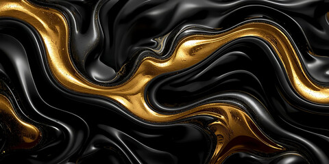 Elegant Luxury Background with Golden Fluid Waves