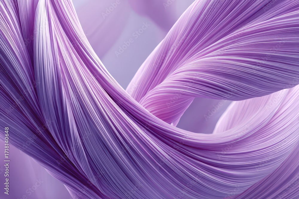 Poster elegant abstract flowing purple lines creating a soft wavy texture.