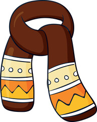 vector illustration of winter shawl