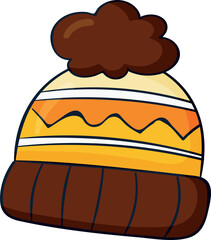 vector illustration of winter cap