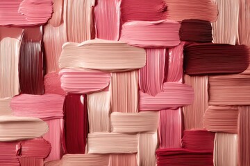 A visually captivating abstract composition of textured smears in pink and brown hues, creating a rich, layered background suitable for various creative projects.