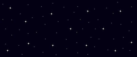 Night sky with stars sparkling on black background. © Fou'adi