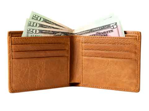 Cash and coin stack in a wallet business environment financial content close-up view money management concept