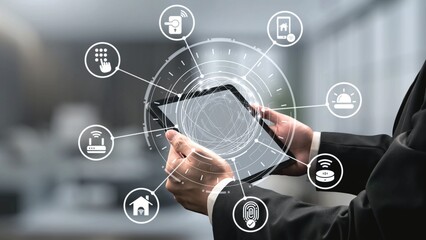 Concept of smart home automation enhances modern living. This innovative smart home system provides security, convenience, and control for a connected lifestyle. Gist