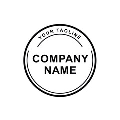 Circular Black and White Logo Template with Placeholder Text for Business Branding, Flat Vector Elements, Vector Illustration, Simple Vector, Stylized Vector Drawing, Vector Template, Clean Vector