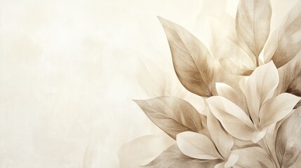 Beige leaf arrangement background