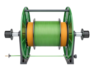 Cable reel isolated on transparent background