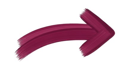 Magenta Brush Stroke Arrow on Black Background Keywords: arrow, magenta, brush stroke, paint isolated on a transparent background