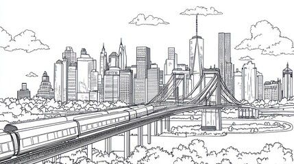 Obraz premium Cityscape drawing