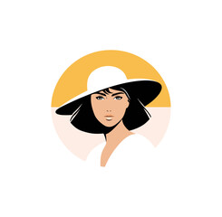 Woman in wide brimmed hat