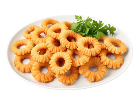 Fried Calamari with Marinara Golden-brown rings of fried calamari with a light, crispy coating, served with a side of marinar