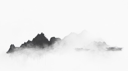 Fototapeta premium Misty mountainscape