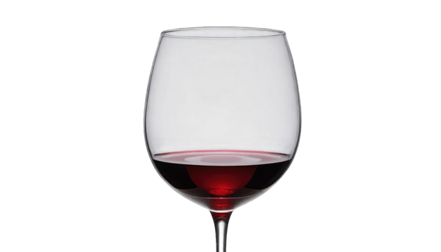 Red Wine in a Large Wine Glass on Black Background isolated on a transparent background - Powered by Adobe