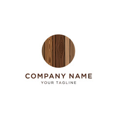Wood Grain Logo Design with Company Name and Tagline on White Background, Flat Vector Elements, Vector Illustration, Simple Vector, Stylized Vector Drawing, Vector Template, Clean Vector Style,