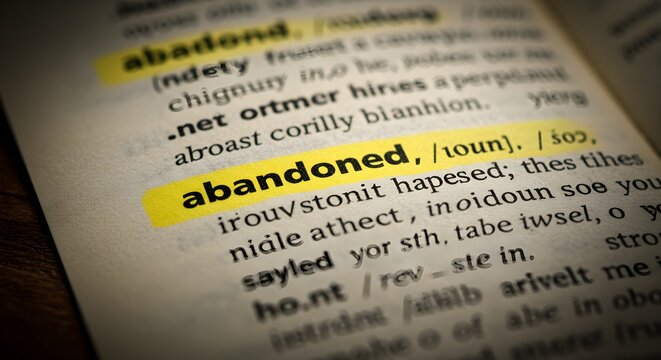 Dictionary word abandoned