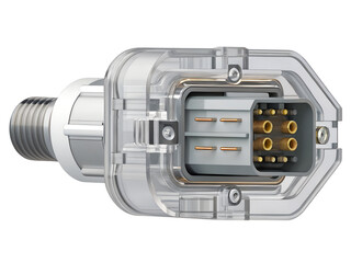 Transparent pressure sensor isolated on transparent background