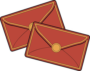 Simple Stylized Red Envelopes