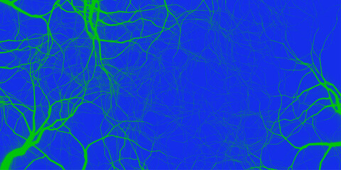 Lightning bolt. thunder lighting on blue bg. 3d illustration, lightning, storm, thunder set. Fantasia dark green tree abstract graphic minimal background.  3d illustration, lightning, storm, thunder 