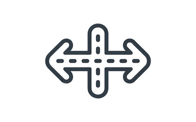 Fototapeta premium Road direction isolated on transparent background