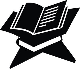 Islamic holy book quran on a stand islamic religious symbol for faith education and study ancient scripture sacred text