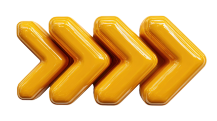 yellow arrow on png background