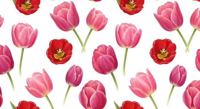 Floral pattern tulips